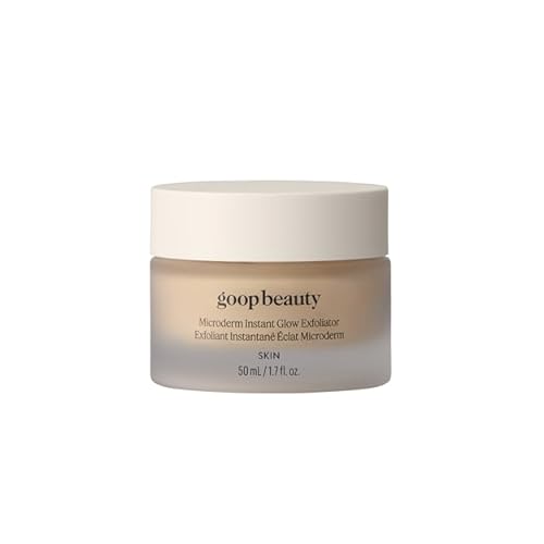 goop Beauty Microderm Face Exfoliator | At-Home Microdermabrasion with Glycolic Acid & Exfoliating Minerals | Smooths Skin Texture | Clean Face Scrub | Silicone & Paraben Free | 1.7 fl oz