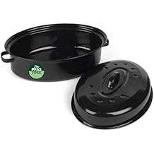 Russell Hobbs CW11491 36 سم مينا ذات جسم زجاجي كاسر / وعاء تحميص مع غطاء ، وعاء فرن آمن في غسالة الصحون ، آمن من الفرن حتى 230 درجة ، وعاء لحم خضار ذاتي وآمن من الفرن