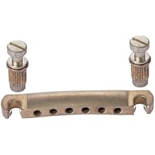 جيتار Tune-O-Matic Tailpiece Bridge Stop Bar مع مشابك لـ LP/Les Paul/SG/ES Guitars Aged/Relic Nickel