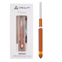 فوهة Creality Unicorn K2P Quick-Swap مقاس 0.4 مم لطابعة K2 Plus وCreality Hi 3D،وفوهات فولاذية مقواة،ومعدنية بالكامل مدمجة للطباعة PLA وABS وPETEG وTPU وPP وPC وPLA-CF وPA-CF وPET-CF