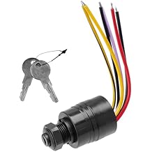87-88107A5 مفتاح إشعال القارب مع مفتاحين 6 موصلات سلكية متوافقة مع محرك Mercury Outboard مفتاح دفع مفتاح الإشعال استبدال # 87-88107 ، 87-88107A5 ، 7-1155