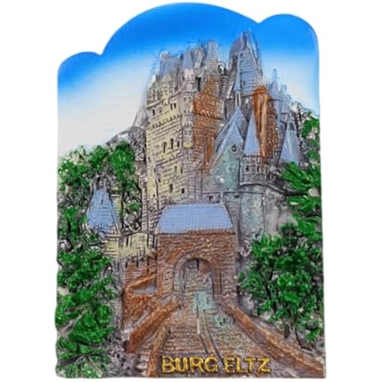 Burg Eltz Germany 3D Fridge Magnet Souvenir Gift,Resin Handmade Burg Eltz Refrigerator Magnet Home & Kitchen Decoration Collection