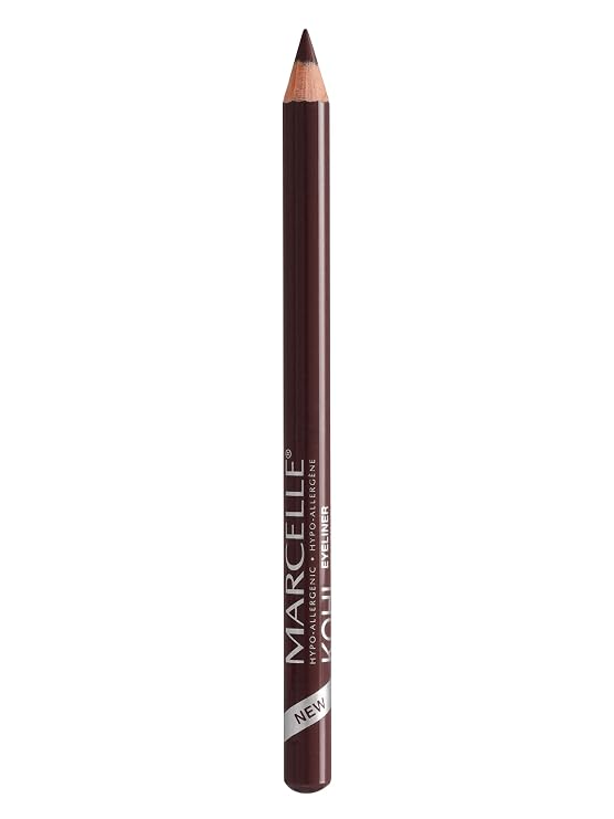 Marcelle Kohl Eyeliner ، بني داكن ، قلم رصاص للعين ، طويل الأمد ، مقاوم للماء ، لون مكثف ، خالي من العطور ، مضاد للحساسية ، معترف به من قبل CDA ، خال من القسوة ، 0.04 Oz.   