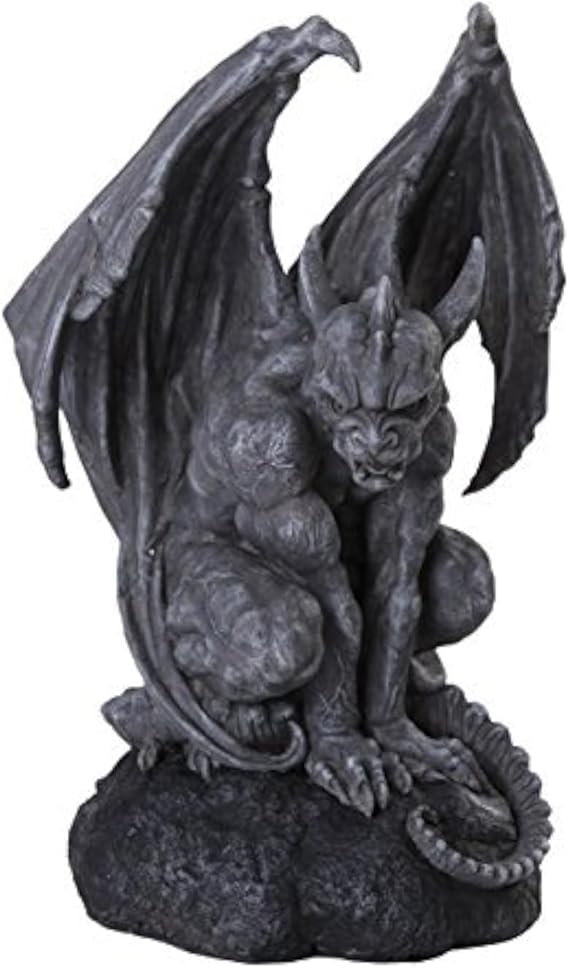 Pacific Giftware Vraskod the Sentinel Stone Gargoyle Sculpture Statue - Gothic Fantasy Home Decor, 12 in Tall