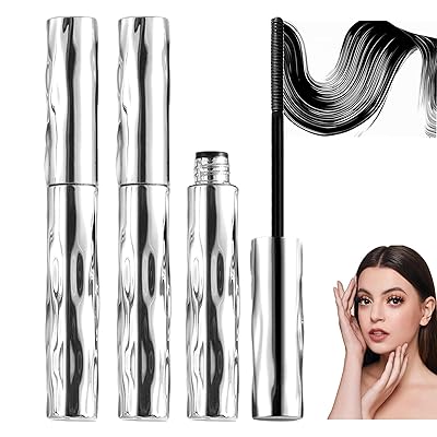 ماسكارا معدنية مقاومة للماء مطورة لعام 2025، ماسكارا معدنية سوداء قابلة للغسل،ماسكارا تمهيدية بأنبوب فولاذي،وامتدادات رموش فائقة الحجم،ومقاومة للتلطخ تدوم طويلاً ولا تتقشر
