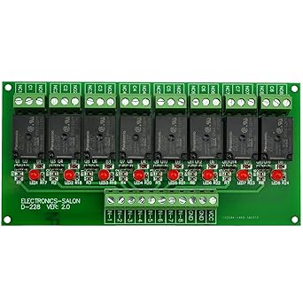 إلكترونيات الصالون 8 القناة 10Amp SPDT Power Relay Module Board (الجهد التشغيلي: DC 12V)