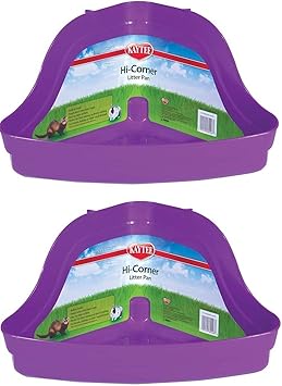 Kaytee High Corner Litter Pan (Assorted Colors) 2pk. 13.25" x 10.25" x 7"
