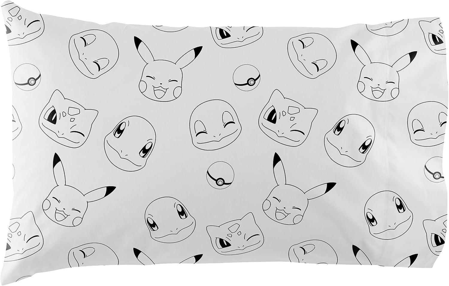 Northwest Pokemon Friendly Battle Full Size Bed in a Bag Set, Pikachu Eevee Jigglypuff Squirtle, Kids Boys Girls Bedding Comforter Sheets