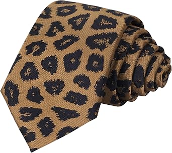 UTOWO Leopard Fashion Necktie for Men Gentleman Casual Neck-Tie Cool-Cheetah Hip-Hop Ties
